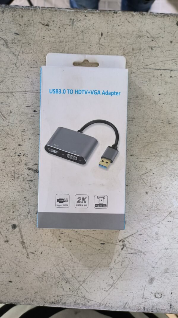 Adaptateur USB 3.0 vers HDMI/VGA – 2K Ultra HD | Plug & Play | Compatible PC/Mac – Image 3