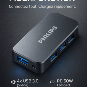 Convertisseur Téléphone en PC Portable - Hub USB-C Philips Multifonction – 4x USB 3.0